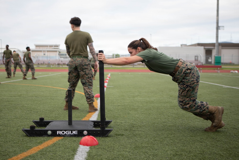 MCIPAC Sgt. Maj. conducts PT with MCAS Iwakuni Marines and Sailors