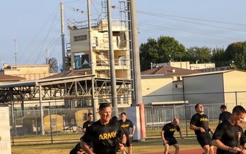 USAFRICOM command senior enlisted leader joins Soldiers for physical readiness training in Italy