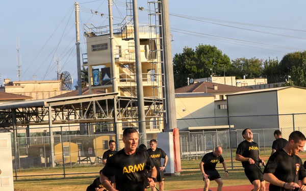 USAFRICOM command senior enlisted leader joins Soldiers for physical readiness training in Italy