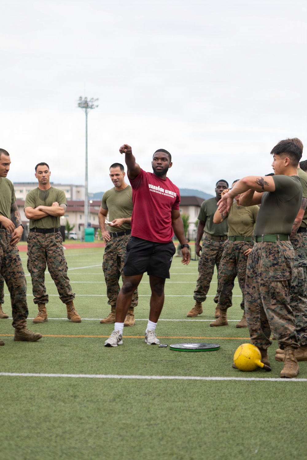 MCIPAC Sgt. Maj. conducts PT with MCAS Iwakuni Marines and Sailors