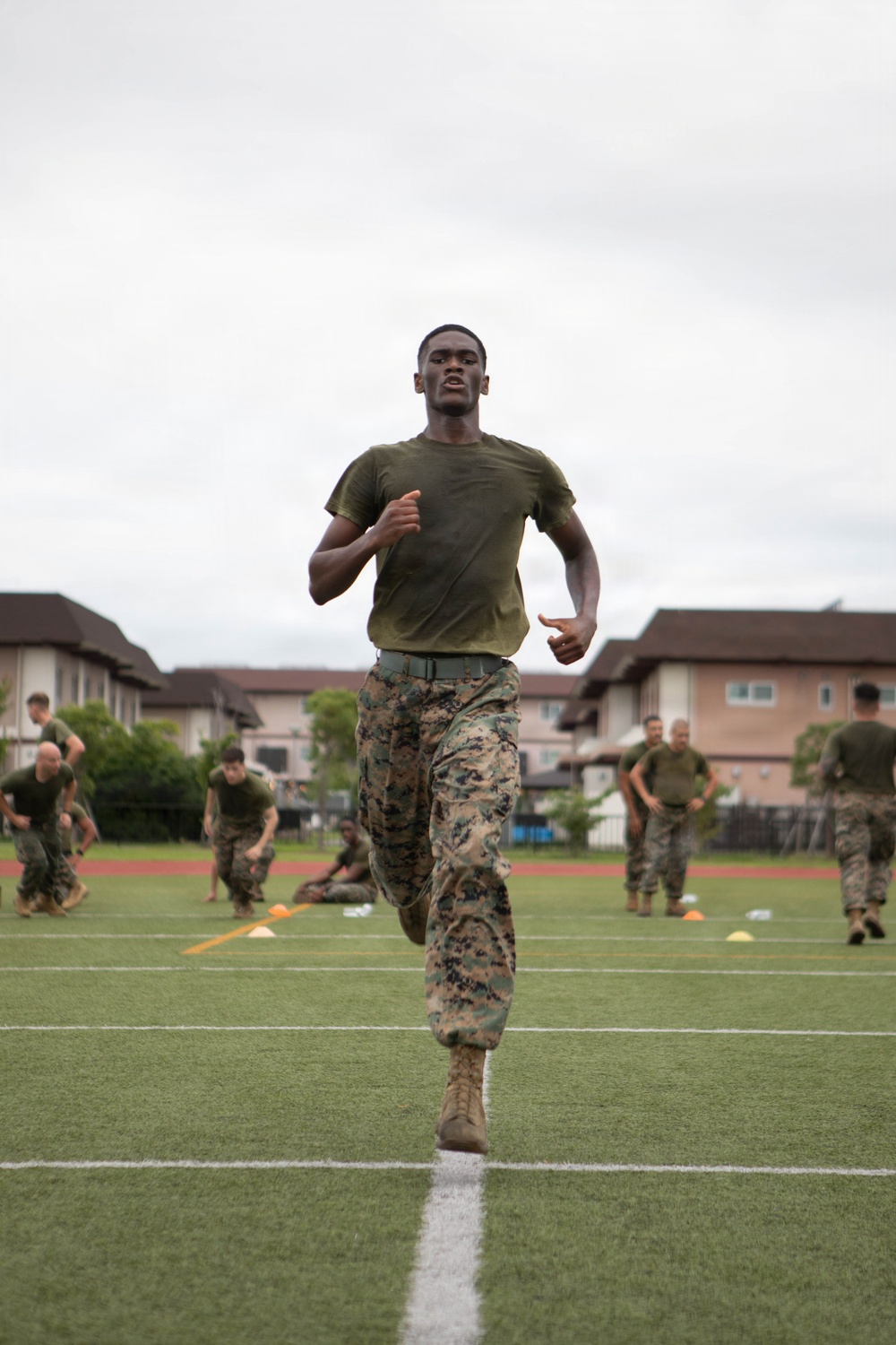 MCIPAC Sgt. Maj. conducts PT with MCAS Iwakuni Marines and Sailors