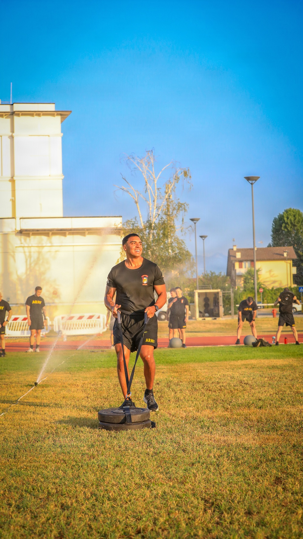 USAFRICOM command senior enlisted leader joins SETAF-AF Soldiers for physical readiness training