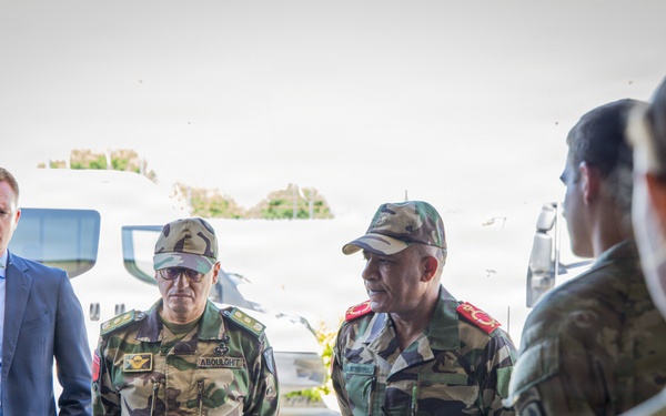 Royal Moroccan Armed Forces Maj. Gen. Mohsine Bensdira meets with SETAF-AF leaders