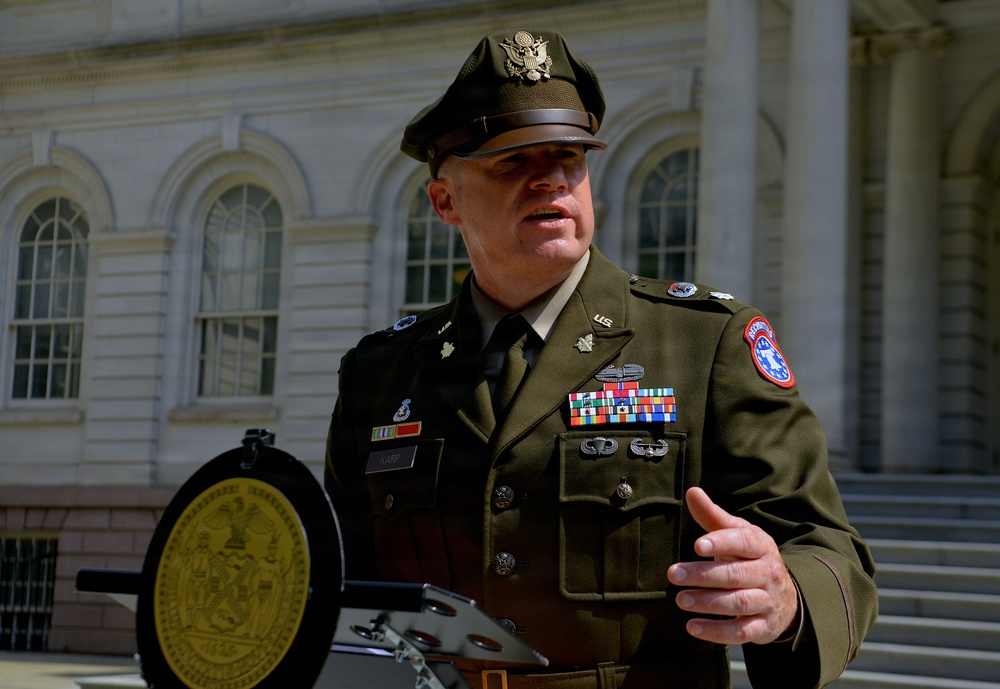 Recruiters host Joint Oath of Enlistment, Drill Team Performance at City Hall