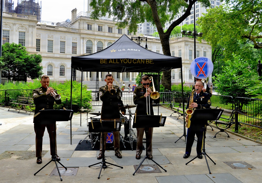 Recruiters host Joint Oath of Enlistment, Musical Performances at City Hall