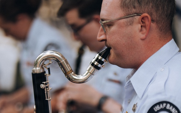 U.S. Air Force Bandsman performs at Freedom 250 Event in Azerbaijan