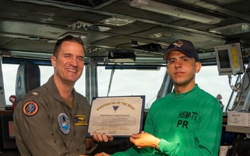 Fajardo Native Recognized as Airwing Warfighter of the Week aboard USS George Washington