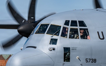 37 AS C-130 exercises at RAF Mildenhall