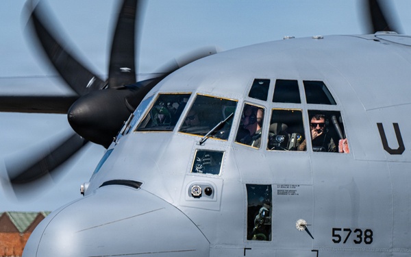 37 AS C-130 exercises at RAF Mildenhall