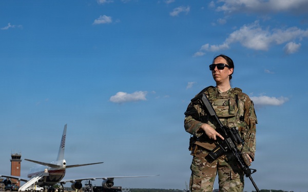 New Air Force One stops at RAF Mildenhall
