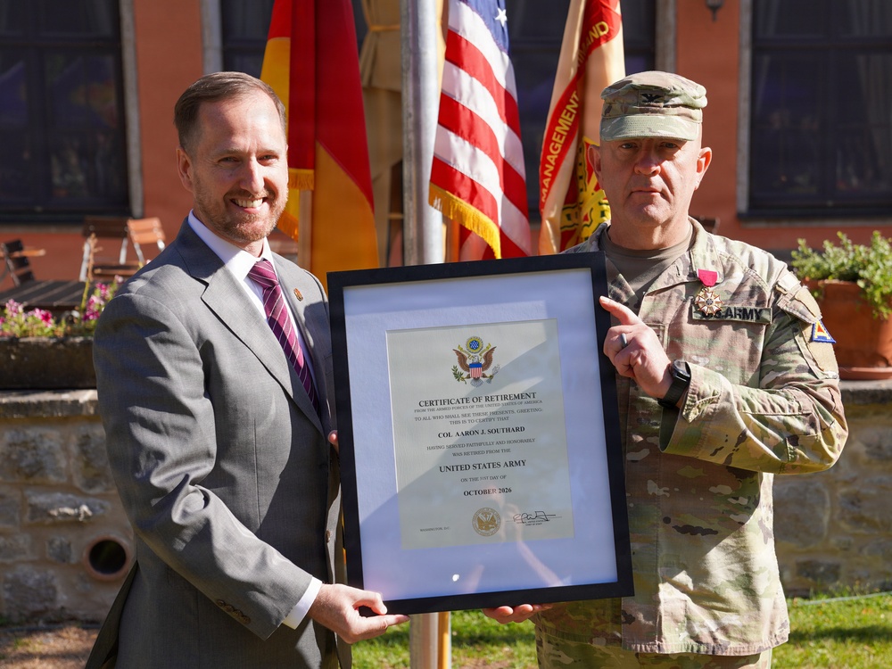 Col. Aaron Southard retirement ceremony