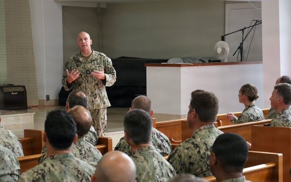 NECC Commander Holds All Hands Call at Naval Station Rota
