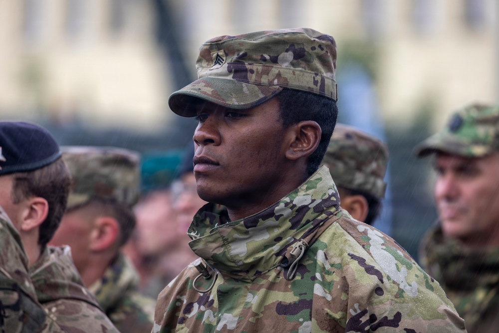U.S. Army and NATO Soldiers participate in the celebration of 32nd anniversary of the 15th Giżycko Mechanized Brigade in Poland