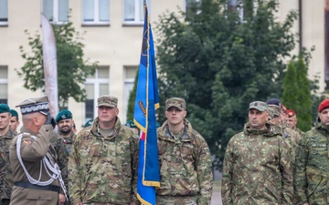 U.S. Army and NATO Soldiers participate in the celebration of 32nd anniversary of the 15th Giżycko Mechanized Brigade in Poland