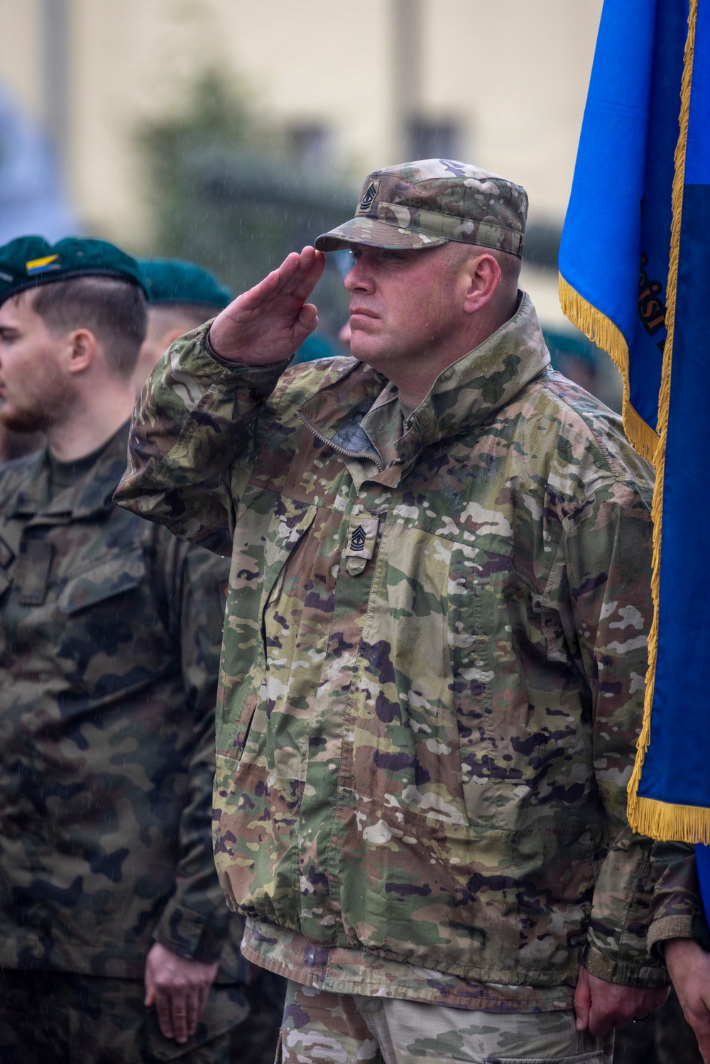 U.S. Army and NATO Soldiers participate in the celebration of 32nd anniversary of the 15th Giżycko Mechanized Brigade in Poland