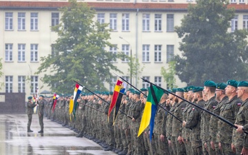 U.S. Army and NATO Soldiers participate in the celebration of 32nd anniversary of the 15th Giżycko Mechanized Brigade in Poland