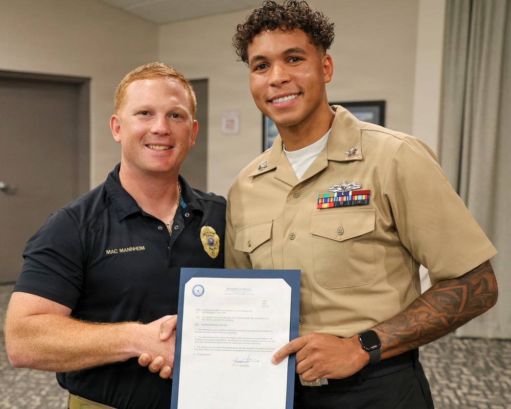 NSA Panama City Frocks Newest 2nd Class Petty Officers