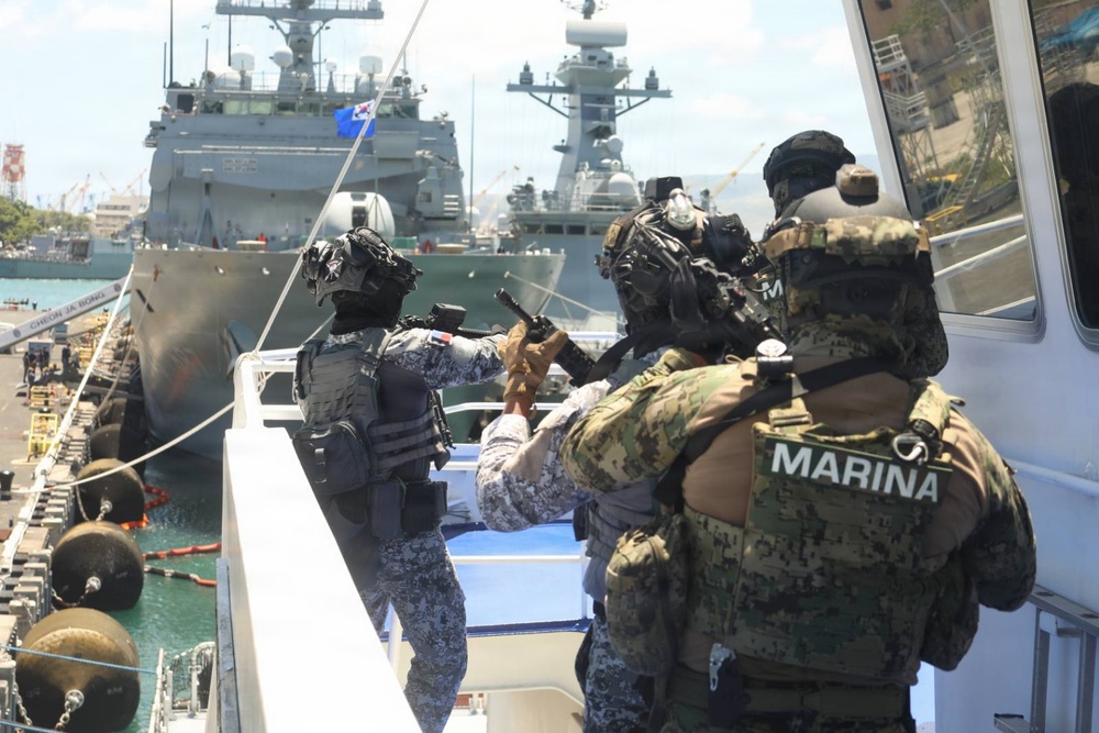 Philippine Coast Guard conducts joint maritime interdiction operations training with Mexican Navy ahead of RIMPAC sea phase