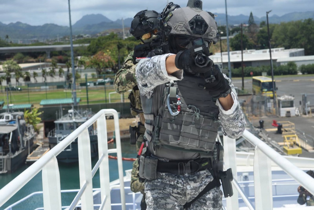 Philippine Coast Guard conducts joint maritime interdiction operations training with Mexican Navy ahead of RIMPAC sea phase