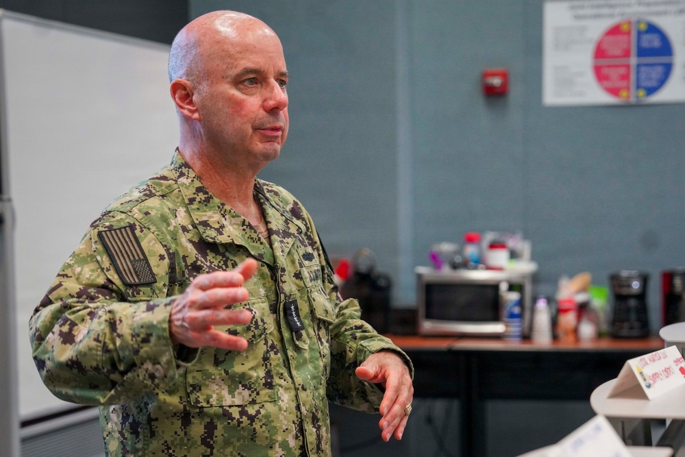 Vice Chief of Naval Operations talks to U.S. Naval War College students, faculty