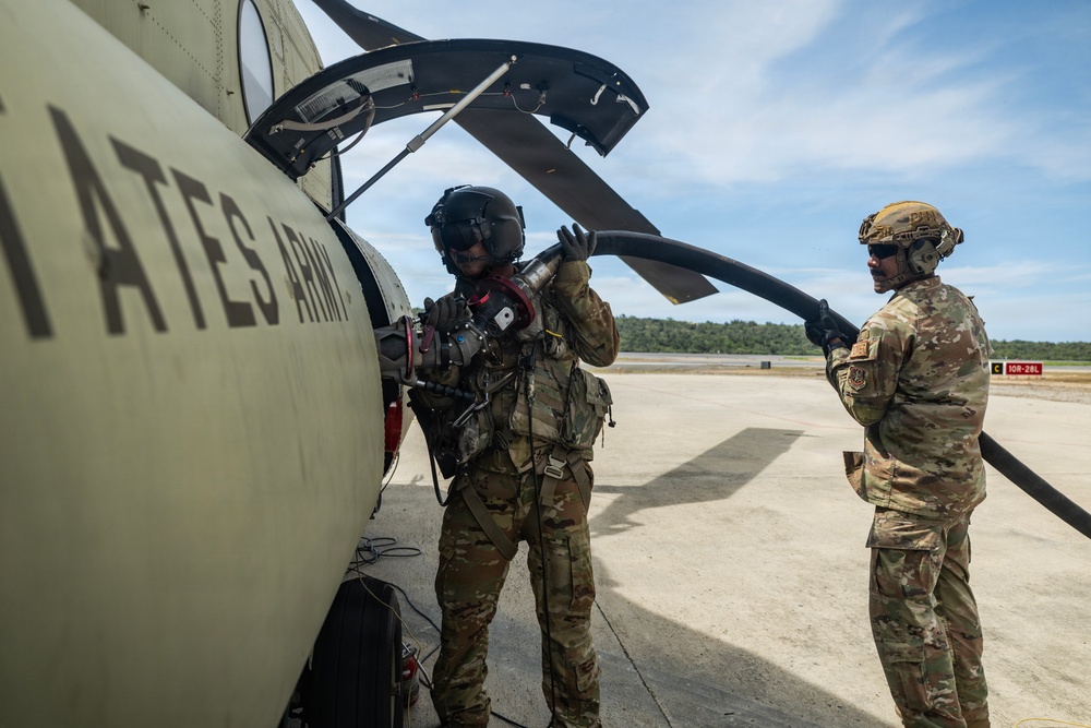 CRE Conducts CH-47 Refueling Operations