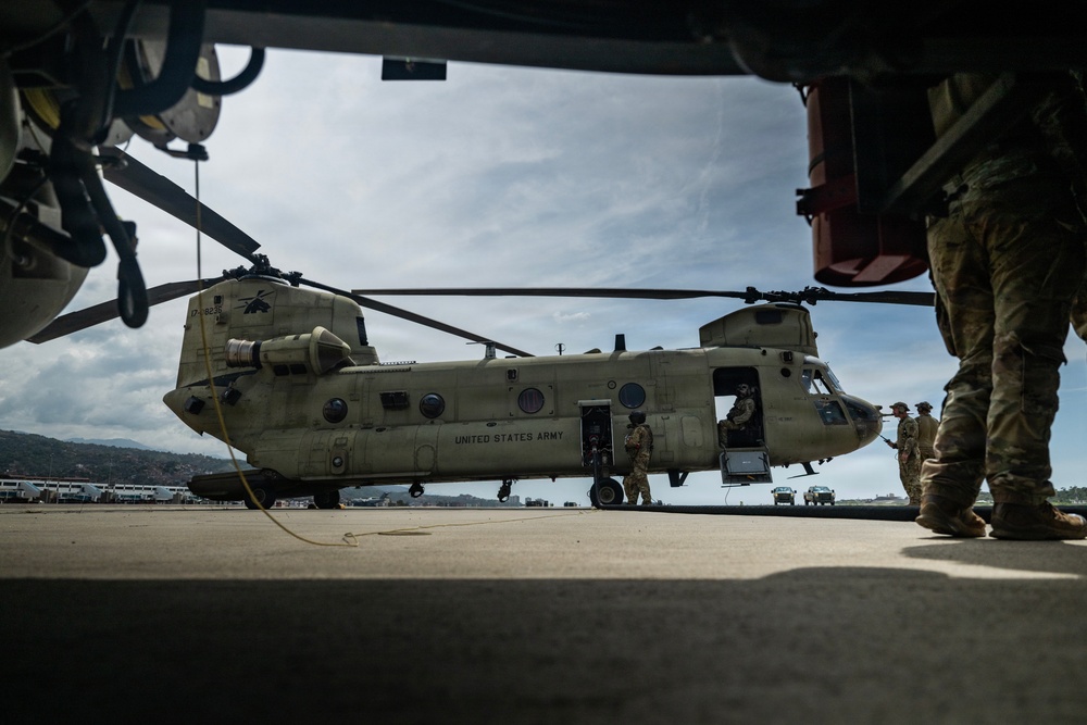 CRE Conducts CH-47 Refueling Operations