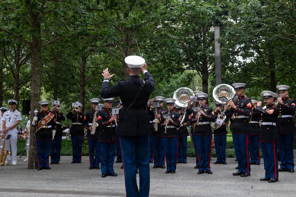 Military Bands Perform at 9/11 Memorial During Sail250