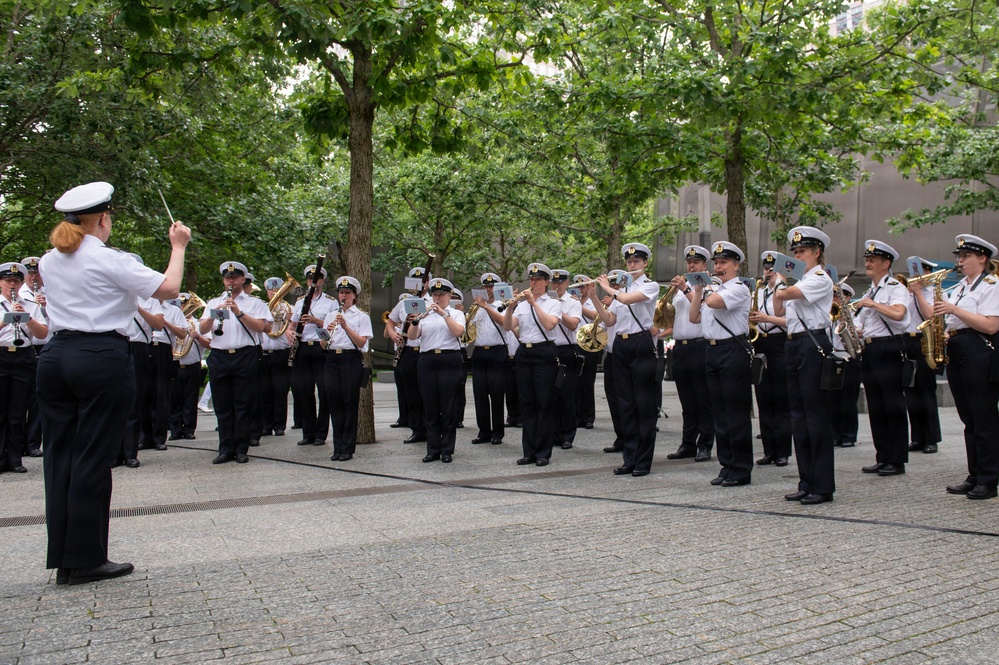 Military Bands Perform at 9/11 Memorial During Sail250