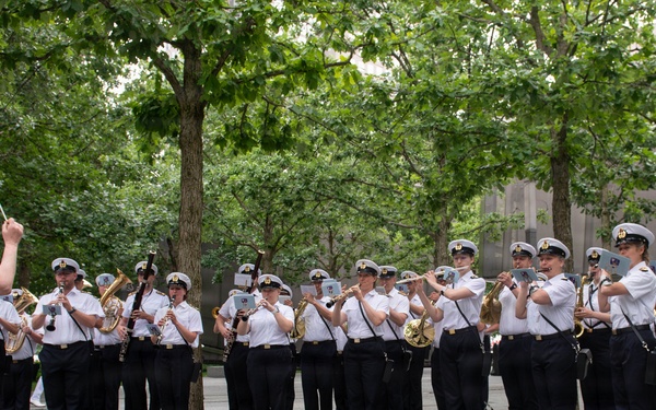 Military Bands Perform at 9/11 Memorial During Sail250