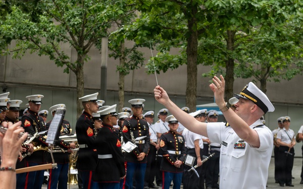 Military Bands Perform at 9/11 Memorial During Sail250