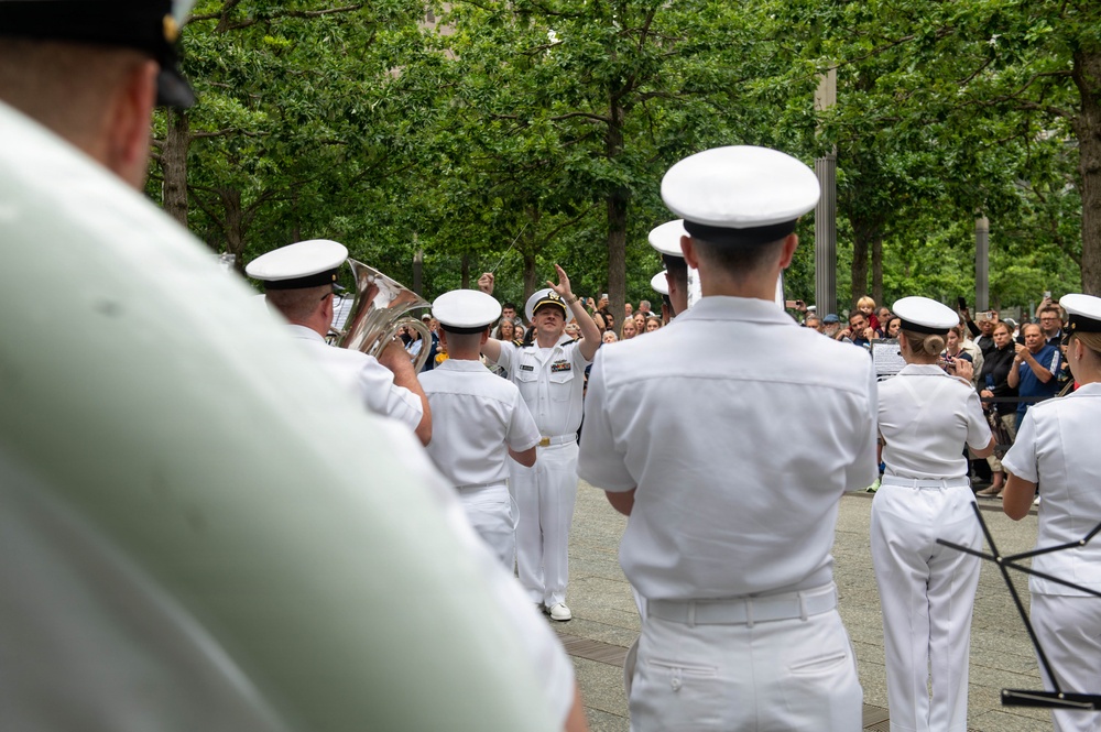 Military Bands Perform at 9/11 Memorial During Sail250