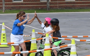 Fort Drum children test their safety skills during annual Bike Rodeo
