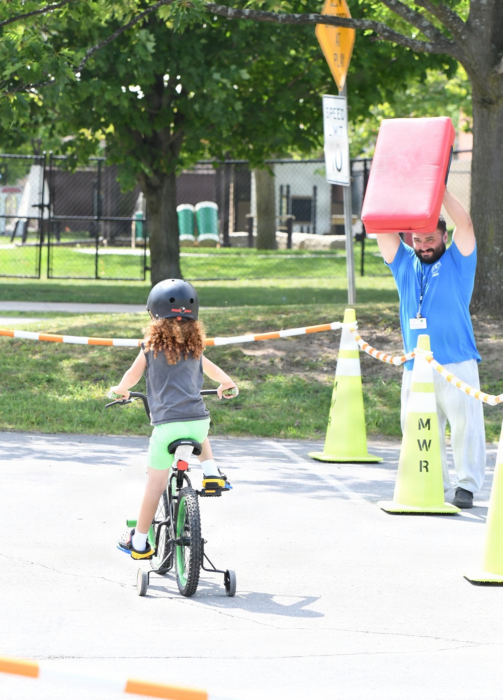Fort Drum children test their safety skills during annual Bike Rodeo