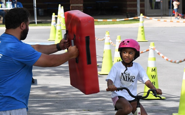 Fort Drum children test their safety skills during annual Bike Rodeo