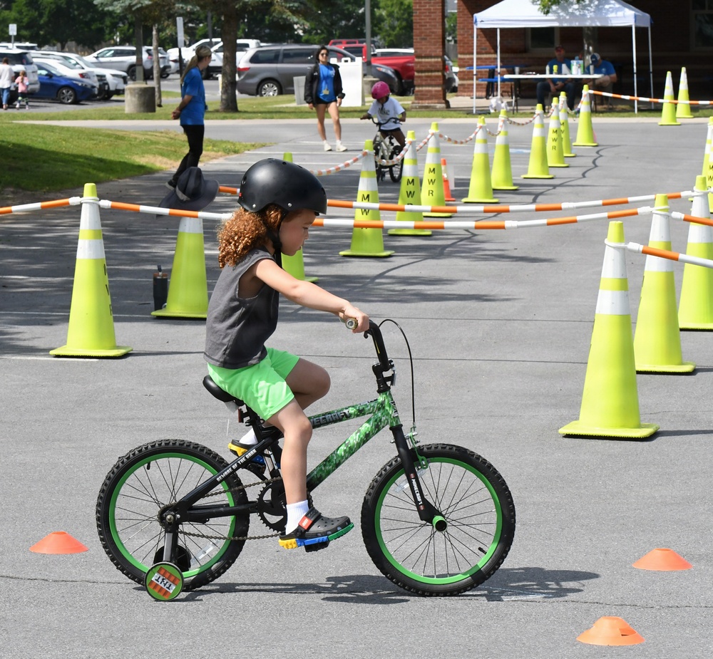 Fort Drum children test their safety skills during annual Bike Rodeo
