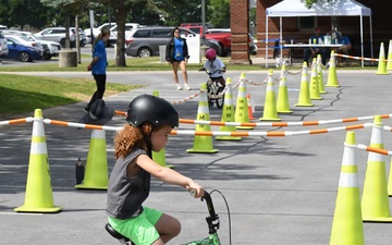 Fort Drum children test their safety skills during annual Bike Rodeo