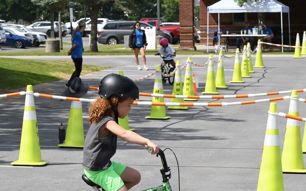 Fort Drum children test their safety skills during annual Bike Rodeo