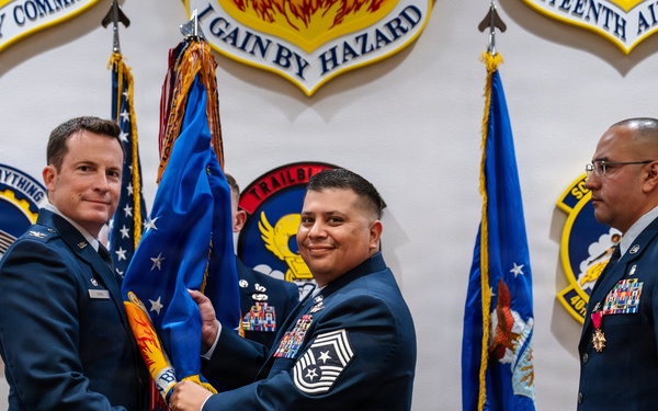 317th Airlift Wing changes responsibility between senior enlisted chief master sergeants