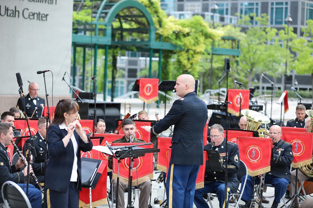 U.S. Army Band performs outdoor concert at Gallivan Utah Center in Salt Lake City