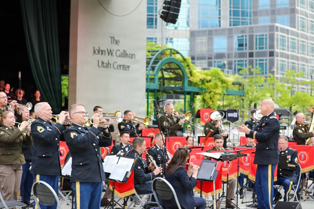 U.S. Army Band Performs Outdoor Concert at John W. Gallivan Utah Center in Salt Lake City
