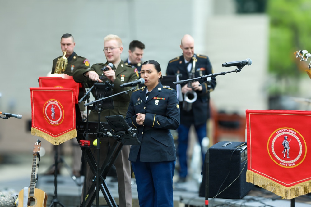 U.S. Army 23rd Army Band performs outdoor concert