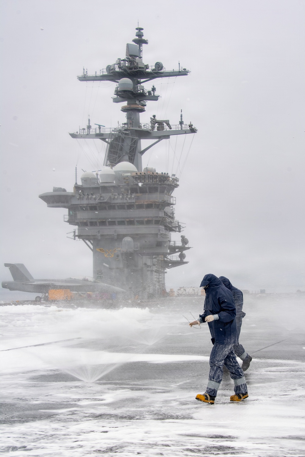 USS Carl Vinson (CVN 70) conducts aqueous film-forming foam testing