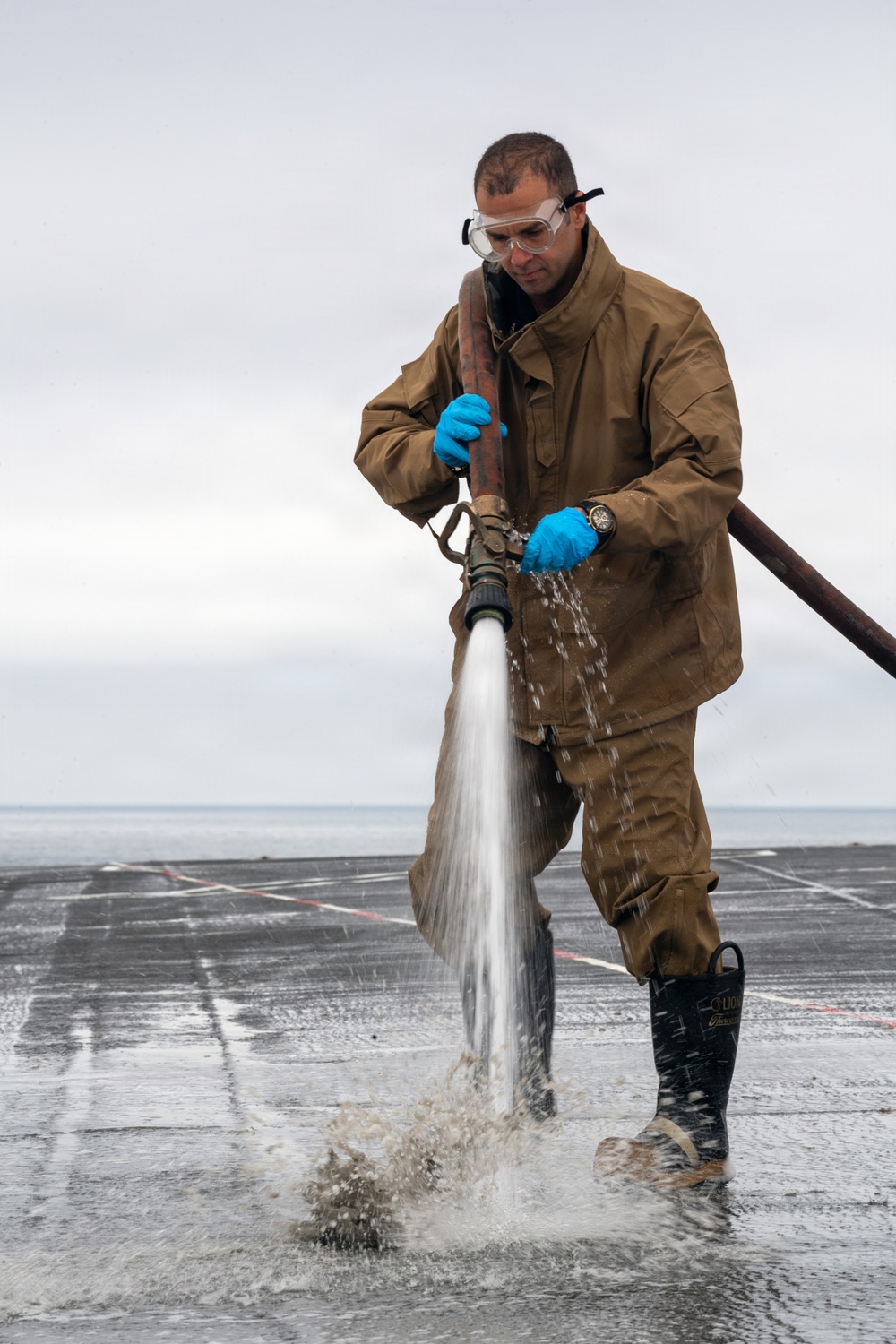 USS Carl Vinson (CVN 70) conducts aqueous film-forming foam testing