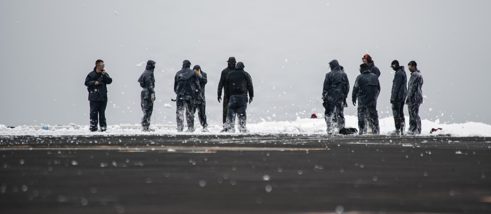 USS Carl Vinson (CVN 70) conducts aqueous film-forming foam testing