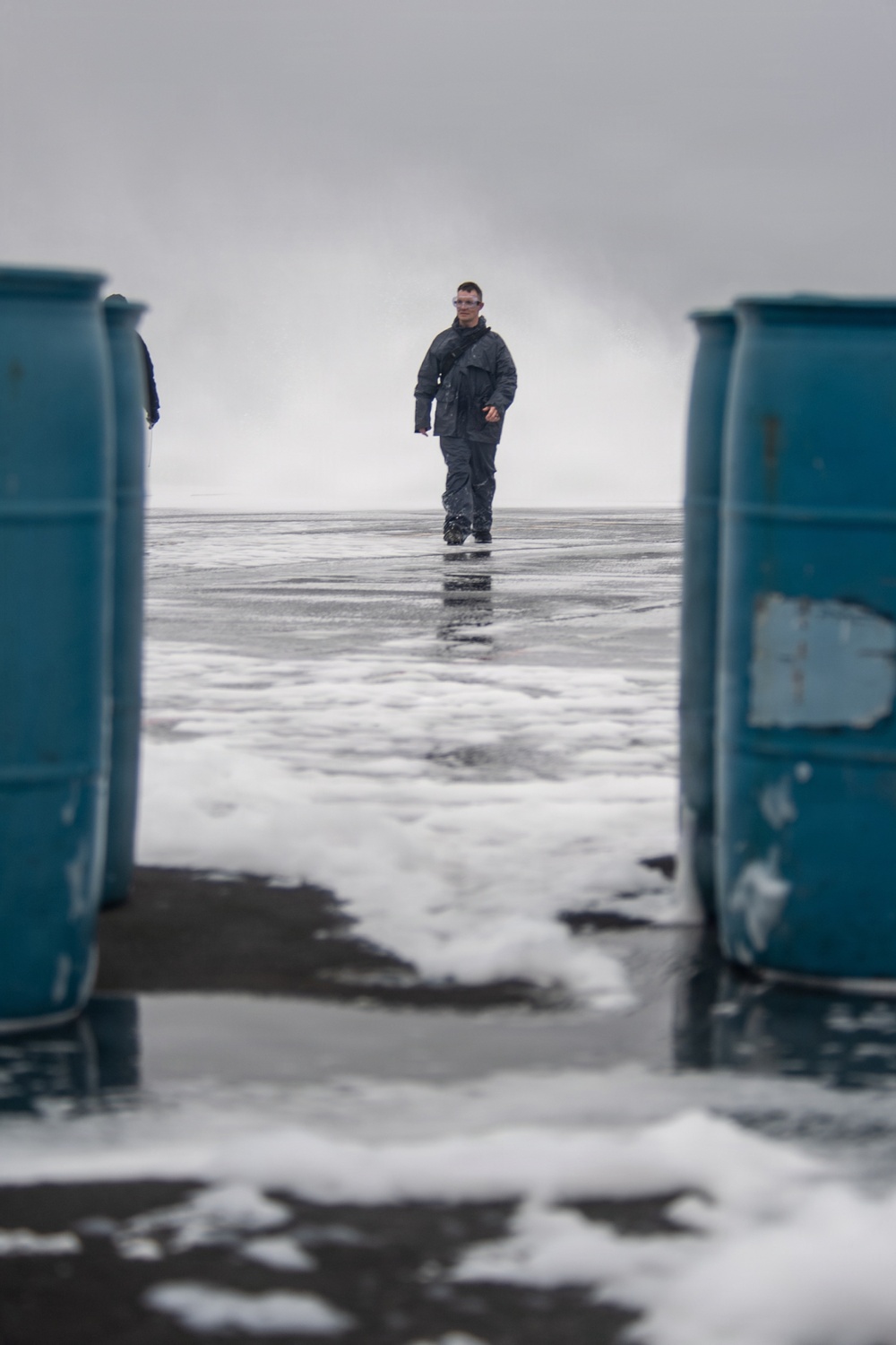 USS Carl Vinson (CVN 70) conducts aqueous film-forming foam testing