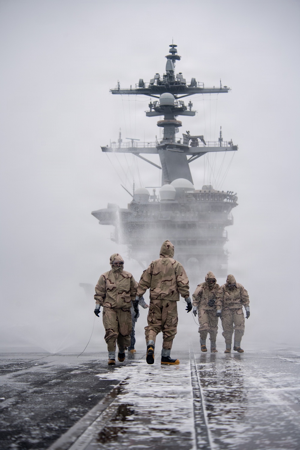 USS Carl Vinson (CVN 70) conducts aqueous film-forming foam testing