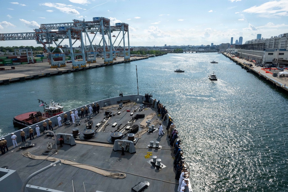 USS Arlington Arrives in Boston