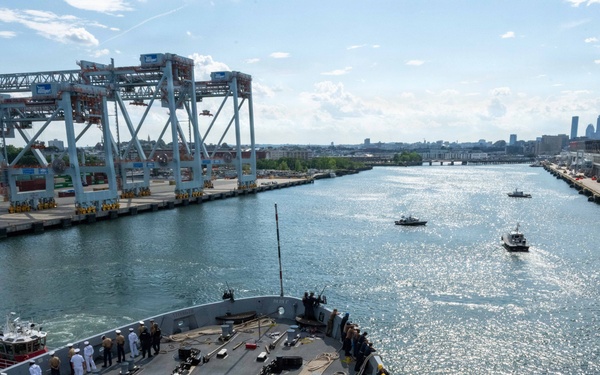 USS Arlington Arrives in Boston