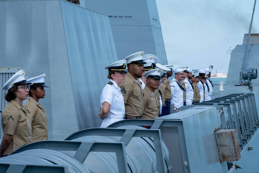 USS Arlington Arrives in Boston