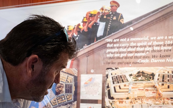 Jason Varitek Tours USS Arlington